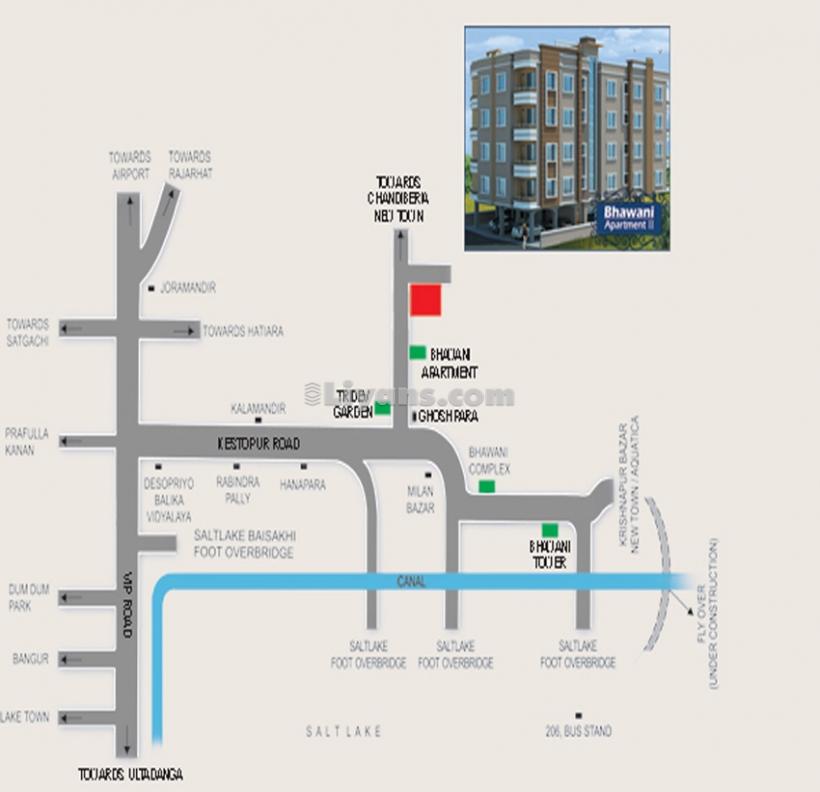 Location Map of Bhawani Apartment Ii